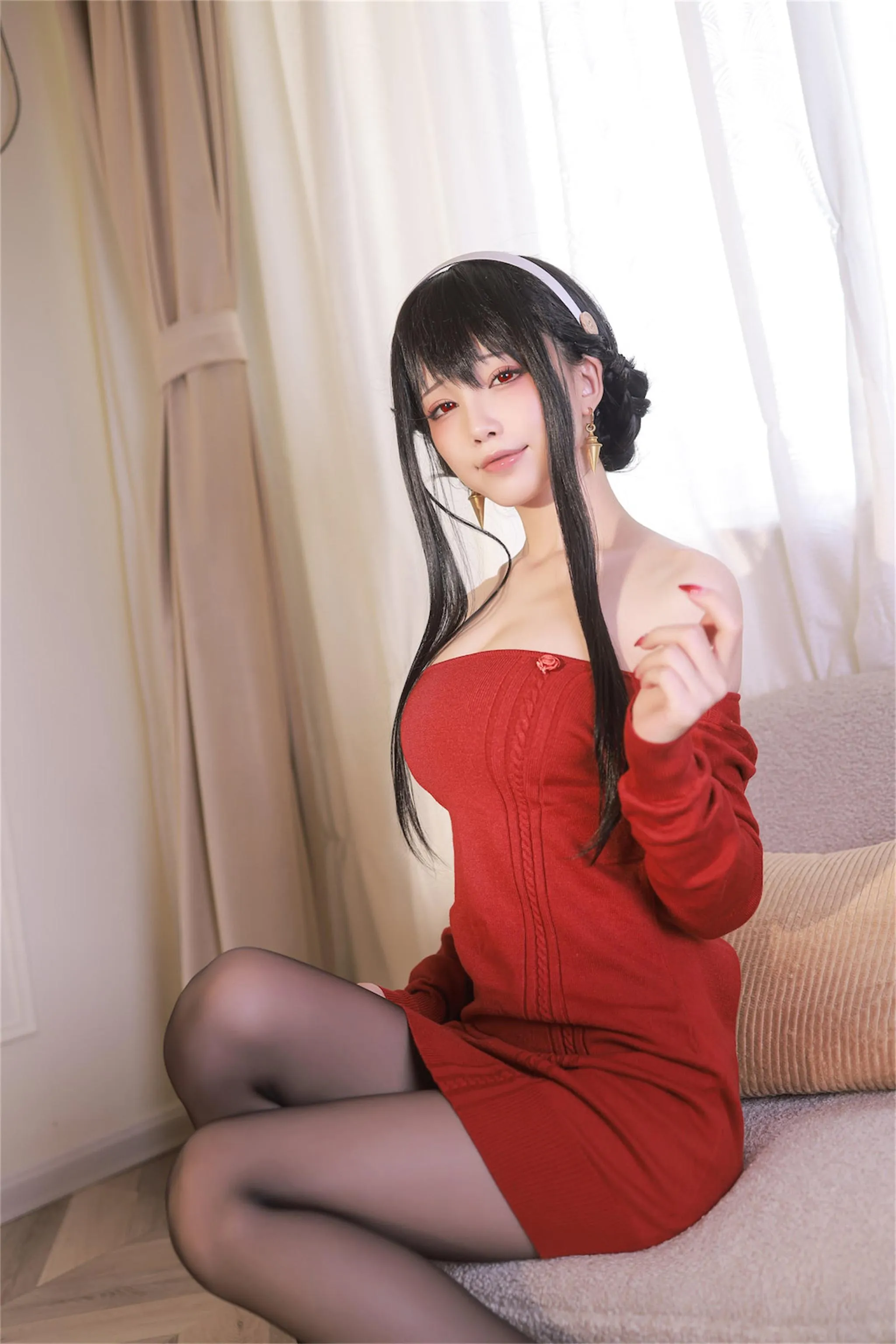 水淼Aqua – NO.119 约尔-红毛衣 [68P]插图7